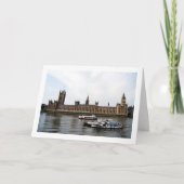 River Boats außerhalb des Palastes Westminster Karte (Vorderseite)