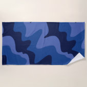 River Breeze Navy Blue Strandtuch (Vorderseite)