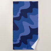 River Breeze Navy Blue Strandtuch (Vorderseite)
