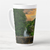 River Calder von der Hawksclough Bridge Milchtasse (Linke Ecke)