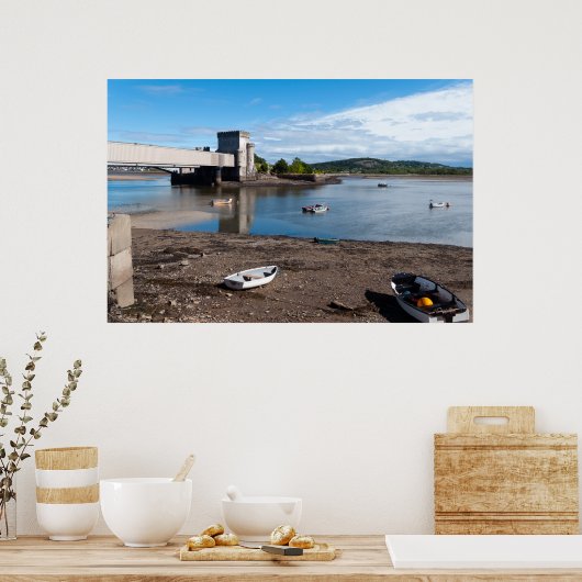 River Conwy Rail Bridge und Tower Poster (Küche)