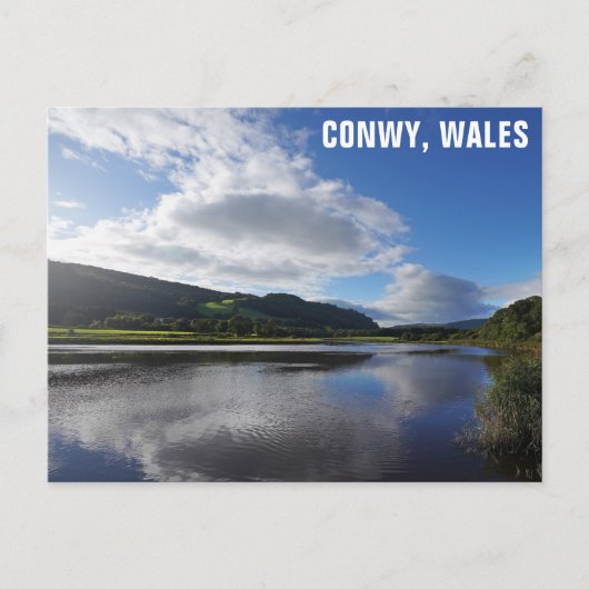 River Conwy Wales Welsh Travel Foto Postkarte (Vorderseite)