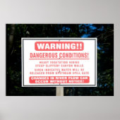 River Dam Warning Sign Print Poster (Vorne)