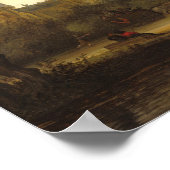 River Ferry - Salomon van Ruysdael Kunstgewerbe Poster (Ecke)