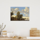 River Ferry - Salomon van Ruysdael Kunstgewerbe Poster (Küche)
