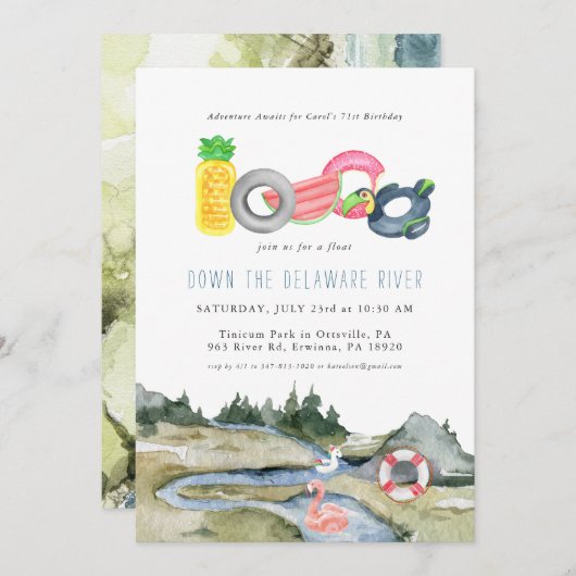 River Floating Tubing Party | Wasserfarbenflöten (Vorne/Hinten)