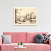 River & Gebäude - Deutsche Tinte drucken aus dem 1 Leinwanddruck (Insitu (Wohnzimmer))