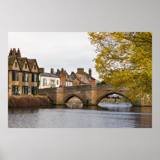 River Great Ouse at St Ives Cambridgeshire UK Poster (Vorne)