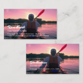 River Guide, Kajakfahren bei Sunset, DIY-Beruf Visitenkarte (Vorne/Hinten)