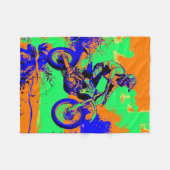 River Hopping - Motocross Rider Fleecedecke (Vorderseite (Horizontal))