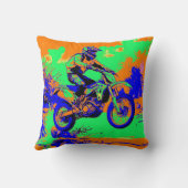 River Hopping - Motocross Rider Kissen (Rückseite)