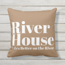 River House Outdoor Throw Kissen