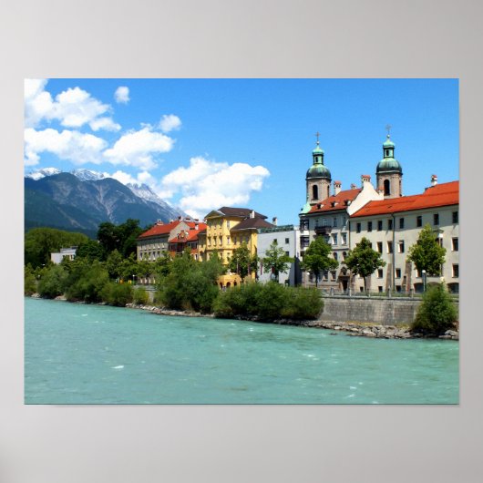 River Inn in Innsbruck Poster (Vorne)