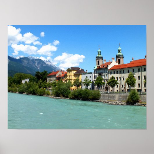 River Inn in Innsbruck Poster (Vorne)