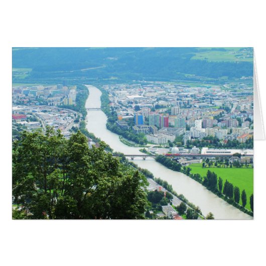 River Inn und Innsbruck-Karte (Vorderseite (Horizontal))