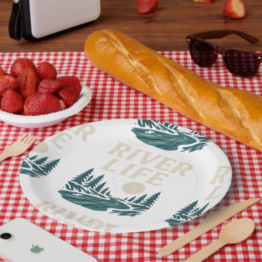 River Is Life Paper Tellers - Nature Inspiriert Pa Pappteller (Picknick)