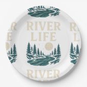 River Is Life Paper Tellers - Nature Inspiriert Pa Pappteller (Vorderseite)