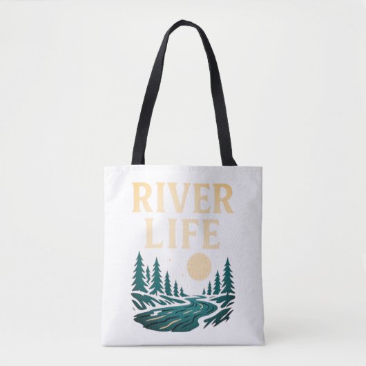 River Is Life Tote Bag - Natur Inspiriert Zubehör Tasche (Vorderseite)