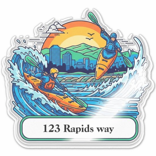 River Kayakers mailbox address sticker (Vorderseite)