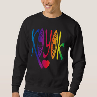River Kayaking Herz für Lake Kayak Trip Bootfahren Sweatshirt