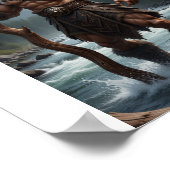 River King Trident Berg Krieger Poster (Ecke)