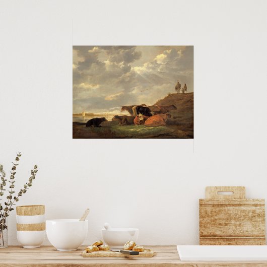 River Landscape - Aelbert Cuyp Fine Art Poster (Küche)