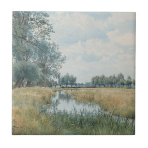 River Landscape near St. Ives, Huntingdonshire Fliese
