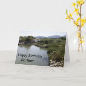River Landscape Personalised Brother Birthday Karte (Gelbe Blume)