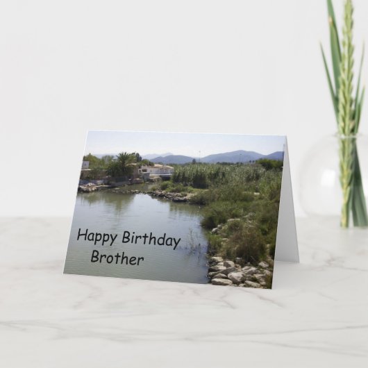 River Landscape Personalised Brother Birthday Karte (Vorderseite)