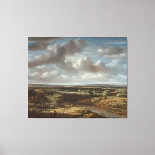 River Landscape, Philips Koninck, 1676 Leinwand Pr (Vorderseite)