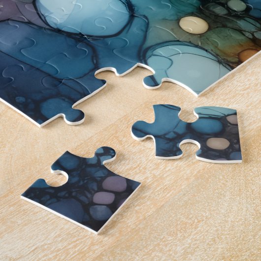 River Lanterns Alcohol Ink Puzzle (Seite)