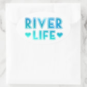 River Life Oval Sticker (Tasche)