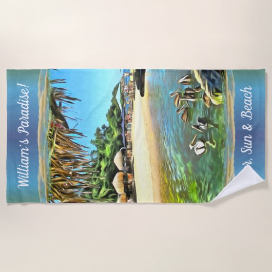 River Meets Ocean Paradise & Beer 0330 Strandtuch (Vorderseite)