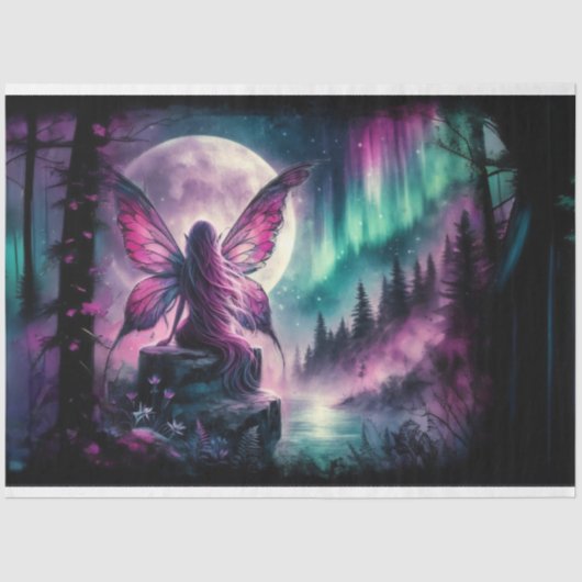 River Moon Fairy Tissue Paper Seidenpapier (Vorderseite)