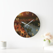River Murray Australia Sunset, Wall Clock Große Wanduhr (Zuhause)