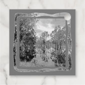 River Murray Schwarz-weiß Foto Gum Treflection Geschenkanhänger (Rückseite)