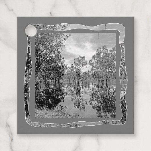 River Murray Schwarz-weiß Foto Gum Treflection Geschenkanhänger (Vorderseite)