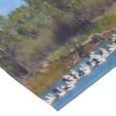 "River Murray's Fishermen: A Pelican Ansammlung" Tischdecke (Schrägansicht)