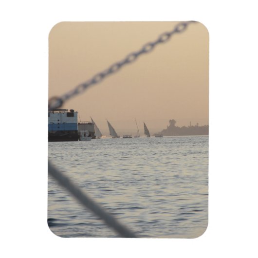 River Nile Sunset Flexible Foto Magnet (Vertikal)