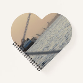 River Nile Sunset Heart Notebook Notizblock
