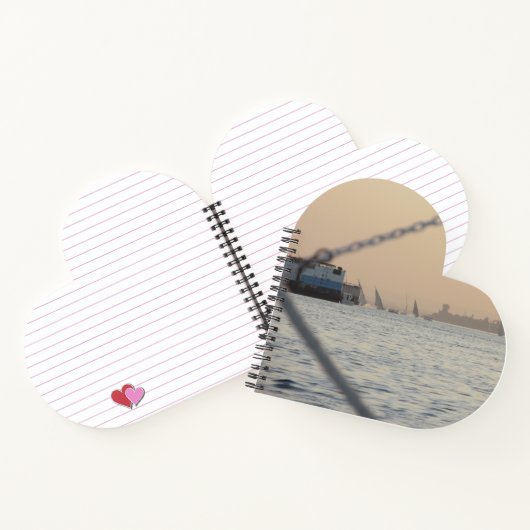 River Nile Sunset Heart Notebook Notizblock (Innenseite)