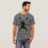 River Ninja Kayaking Rafting Paddle T-Shirt (Vorne ganz)