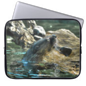 River Otter Animal-Lover's Wildlife Foto Laptopschutzhülle (Vorderseite)