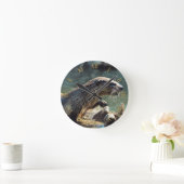 River Otter Animal-Lover's Wildlife Foto Runde Wanduhr (Zuhause)