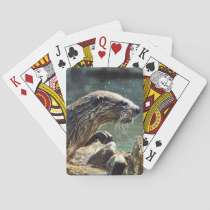 River Otter Animal-Lover's Wildlife Foto Spielkarten