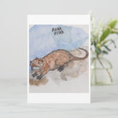 river Otter Greeting Card Feiertagskarte (Stehend Vorderseite)