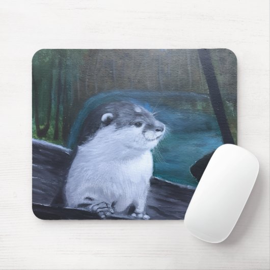 River Otter mousepad (Mit Mouse)