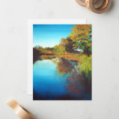 River Painting Art Blank Danke Karte (Vorderseite/Rückseite Beispiel)