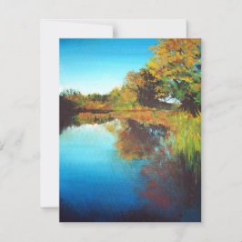 River Painting Art Blank Dankeskarte
