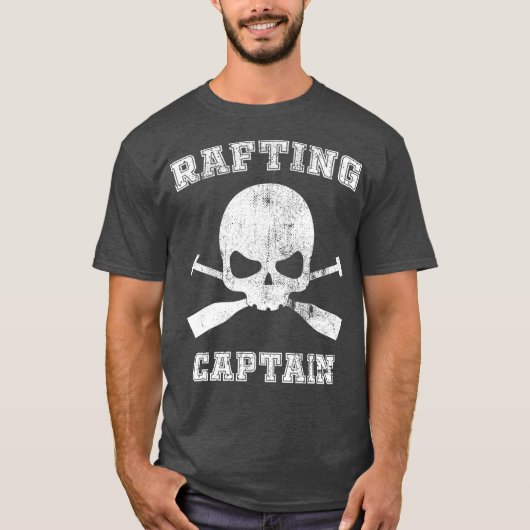 River Rafting Paddle Team Captain Whitewater T-Shirt (Vorderseite)